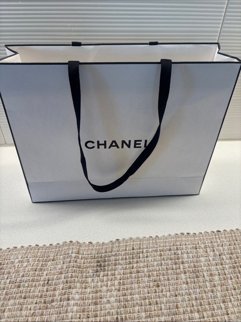 Chanel paper shopping bag